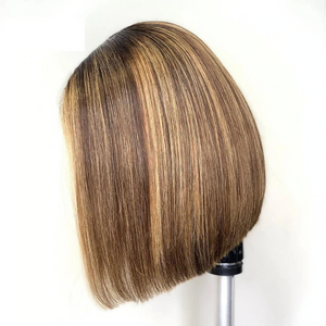 Lace Front Bob Wig- Straight #4/27 Highlights